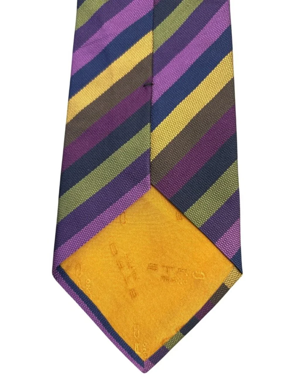 Etro Milano Silk Tie Multicolor Striped Made in Italy Collectible Luxury Necktie